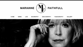 What Mariannefaithfull.org.uk website looked like in 2016 (7 years ago)