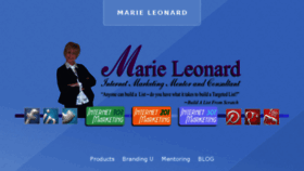 What Marieleonardonline.com website looked like in 2016 (7 years ago)