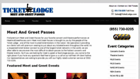 What Meetandgreetpasses.com website looked like in 2016 (7 years ago)