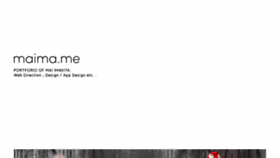 What Maima.me website looked like in 2016 (9 years ago)