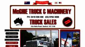 What Mcghietruck.com.au website looked like in 2016 (7 years ago)