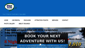 What Maxtravelonline.com website looked like in 2016 (7 years ago)