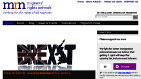 What Migrantsrights.org.uk website looked like in 2016 (7 years ago)