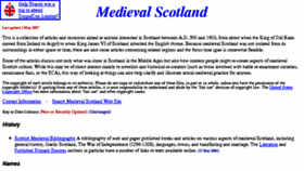 What Medievalscotland.org website looked like in 2016 (7 years ago)