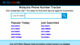 What My.mobiletrackerinfo.com website looked like in 2016 (7 years ago)