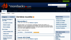 What Morebacks.com website looked like in 2016 (7 years ago)