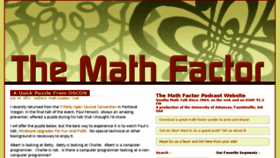 What Mathfactor.uark.edu website looked like in 2016 (7 years ago)