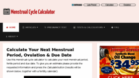 What Menstrual-cycle-calculator.com website looked like in 2016 (7 years ago)