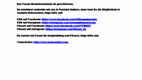 What Muskelschmiede.de website looked like in 2016 (7 years ago)
