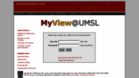 What Myview.umsl.edu website looked like in 2016 (7 years ago)