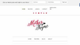 What Motherthyme.com website looked like in 2016 (7 years ago)