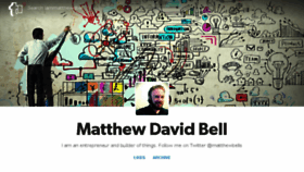 What Matthewdavidbell.com website looked like in 2016 (7 years ago)