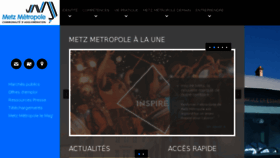 What Metzmetropole.fr website looked like in 2016 (7 years ago)