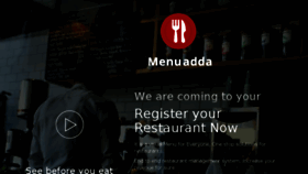 What Menuadda.com website looked like in 2016 (7 years ago)