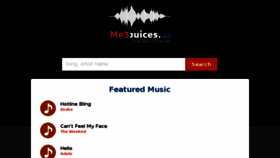 What Mp3juices.us website looked like in 2016 (7 years ago)