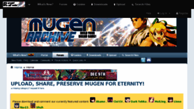 What Mugen.the-chronicles.org website looked like in 2016 (7 years ago)