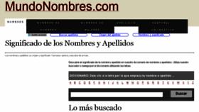 What Mundonombres.com website looked like in 2016 (7 years ago)