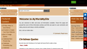 What Myworldmysite.com website looked like in 2016 (7 years ago)