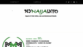 What Mynaijainfo.com website looked like in 2016 (7 years ago)