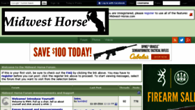 What Midwest-horse.com website looked like in 2016 (7 years ago)