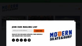 What Modernskate.com website looked like in 2016 (7 years ago)
