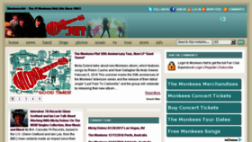 What Monkees.net website looked like in 2016 (7 years ago)
