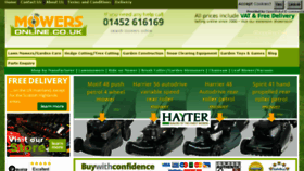 What Mowers-online.co.uk website looked like in 2016 (7 years ago)