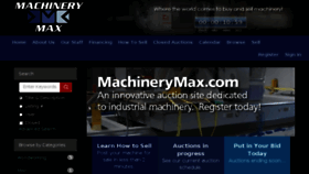 What Machinerymax.com website looked like in 2016 (7 years ago)