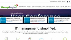 What Managengine.com website looked like in 2016 (7 years ago)