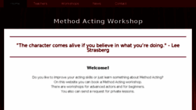 What Methodactingworkshop.com website looked like in 2016 (7 years ago)