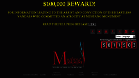 What Mustangmonument.com website looked like in 2016 (7 years ago)
