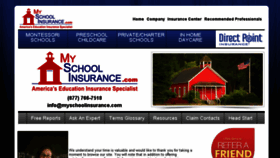 What Myschoolinsurance.com website looked like in 2016 (7 years ago)