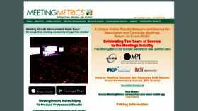 What Meetingmetrics.com website looked like in 2016 (7 years ago)
