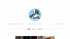 What Milkbarbrooklyn.com website looked like in 2016 (7 years ago)
