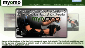 What Myomo.com website looked like in 2016 (7 years ago)
