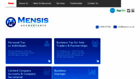 What Mensis.co.uk website looked like in 2016 (7 years ago)