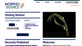 What Morphosource.org website looked like in 2016 (7 years ago)