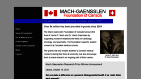 What Mach-gaensslen.ca website looked like in 2016 (7 years ago)