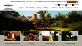 What Mercurehuntervalley.com.au website looked like in 2016 (7 years ago)