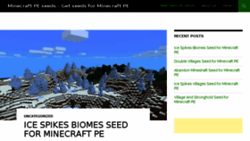 What Mcpeseeds.net website looked like in 2017 (7 years ago)