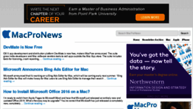 What Macpronews.com website looked like in 2017 (7 years ago)