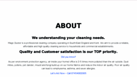 What Magicduster.co.uk website looked like in 2017 (8 years ago)