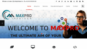 What Maxproinfotech.in website looked like in 2017 (7 years ago)