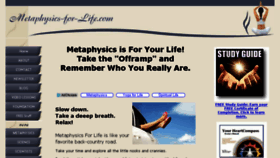 What Metaphysics-for-life.com website looked like in 2017 (7 years ago)
