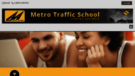 What Metrotrafficschool.com website looked like in 2017 (7 years ago)