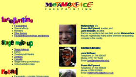 What Metamorface.biz website looked like in 2017 (7 years ago)