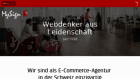 What Mysign.ch website looked like in 2017 (7 years ago)