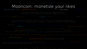 What Mooncoin.com website looked like in 2017 (7 years ago)