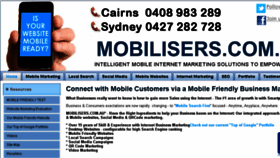 What Mobilisers.com.au website looked like in 2017 (7 years ago)