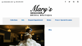 What Marys.com website looked like in 2017 (7 years ago)